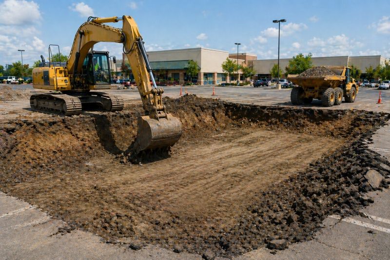Parking Lot Excavation in Gainesville, GA