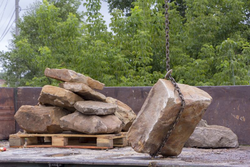 Construction Site with Stone Delivery