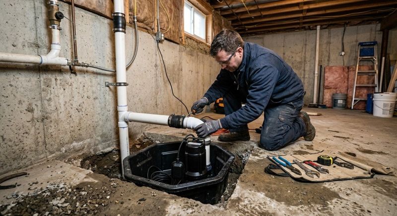 Sump Pump Relocation in West Des Moines, IA